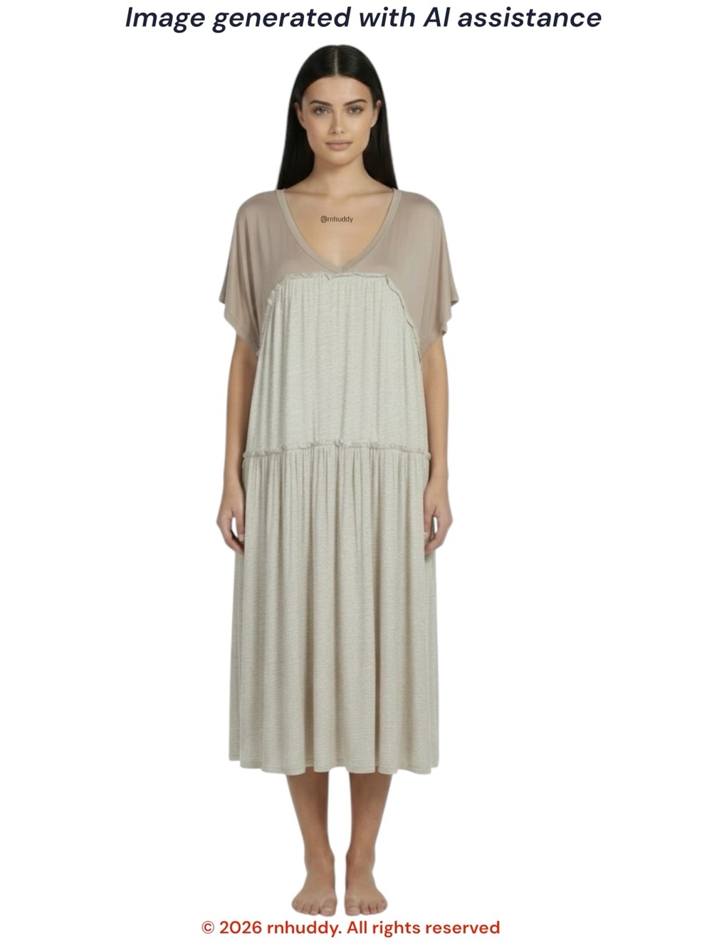 Anthropologie Saturday Sunday M relaxed midi knit tiered dress